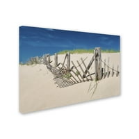 Védjegy Képzőművészet Wopn Beach kerítés vászon művészet, Michael Blanchette Photography