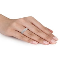 Miabella Carat T.W. Gyémánt 14K fehérarany klaszter évforduló gyűrű