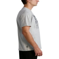 Reebok férfi és nagy férfi Swirly grafikus atlétikai pólók, 3XL méretig