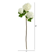 Szinte természetes 33 hógolyó hortenzia mesterséges virág, fehér