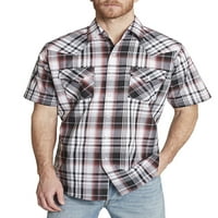 Ely Cattleman férfi rövid ujjú nyugati kockás ing