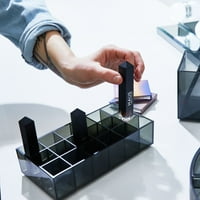 Idesign A Sarah Tanno kollekció 18-Compartment rúzs szervező, füst matt fekete