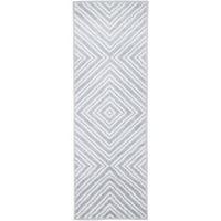 Somerset otthoni kaleidoszkóp szőnyeg, szürke és fehér, 1'8 5 '