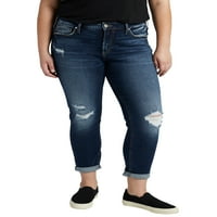 Ezüst Jeans Co. női plusz méret Suki Mid Rise Skinny Jeans derékméret 12-24