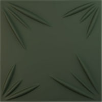 Ekena Millwork 5 8 W 5 8 H inula endurawall dekoratív 3D -s fali panel, Ultracover Satin Hunt Club Green