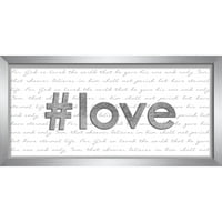Living love Script, 27.5x13. Fali művészet