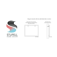 Stupell Industries a holdhoz és a hátsó kifejezés minimális tipográfia grafikus művészet fekete keretes művészet nyomtatott fali