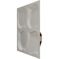 Ekena Millwork 5 8 W 5 8 H Clover endurawall dekoratív 3D -s falpanel, fényes Merlot