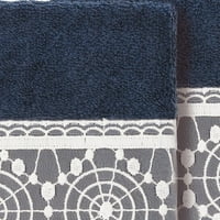 Linum otthoni textilok török ​​pamut arian krém csipke díszített mosókendőkészlet