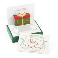Papír felbukkanó karácsonyi képeslapok és megfelelő borítékok, boldog karácsonyi ajándék, 10 csomag