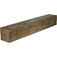 Ekena Millwork 4 H 8 D 72 W Sandflasted Fau Wood kandalló kandalló, prémium mahagóni