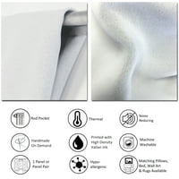Designart 'szürke, fehér és fehér márvány akril vii' modern áramszünet függöny panel