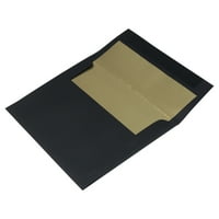 Egy fólia borítékok, 5,3x7,3, 25 csomag, fekete arany fóliával