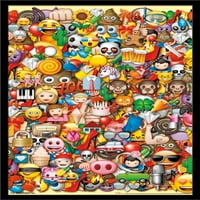 Emoji - Sok karakter kollázs fali poszter, 22.375 34