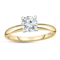 Ct. Gyémánt pasziánsz eljegyzési gyűrű 14K aranyban