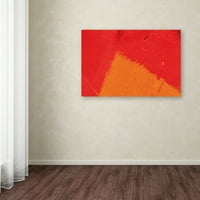 Védjegy képzőművészet absztrakt narancssárga háromszög Claire Doherty vászon művészete