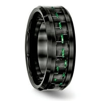 Kerámia fekete, zöld szénszálas betéttel, ferde Élgyűrűvel