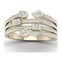 5 8 ct tdw gyémánt 10k sárga arany divat gyűrű
