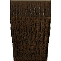 Ekena Millwork 6 H 10 D 72 W durva fűrészfűrészes fa kandalló kandalló készlet Ashford Corbels -szel, prémium időskorú