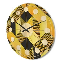 Designart 'Hexagon Retro Pattern II' 'Század közepén modern fa falóról