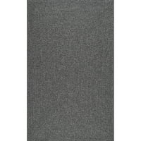 Nuloom Wynn fonott beltéri kültéri szőnyeg, 10 '13', faszén