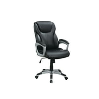 Ergonómikus Executive Iroda szék, Aukfa High Back Pu Desk szék, állítható forgó szabadidős szék otthoni tárgyalóteremhez, fekete