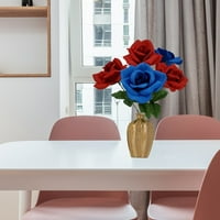 Alaptárs 13 mesterséges virágok válogatás, rózsa, piros és kék színű