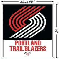 Portland Trail Blazers-Logó Fali Poszter, 22.375 34