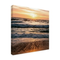 Védjegy Szépművészet 'North Beach Sunset' vászon Art készítette: Lance Kuehne