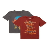 Hét tölgyfa fiú dinoszaurusz grafikus pólók 2 csomag, 4-7.