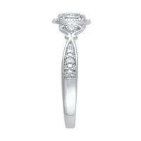 Gyémánt akcentus tartsa meg a kezemet a gyémánt ígéret gyűrű 10 kt fehéraranyban, 9. méret