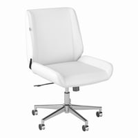 Bush bútor Salinas Wingback bőr irodai szék fehér