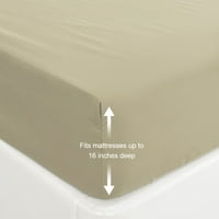 Egyedi olcsócsiszolt mikroszálas szerelhető lap ágytakaró Khaki King