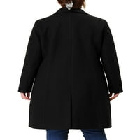 Egyedi olcsó nők plusz méretű bevágott hajtókészülék meleg téli dupla mellű kabát