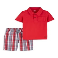 Carter gyermeke kisfiú és kisgyermek fiú rövid ujjú póló és nyomtatott rövid ruhák, 2 darab