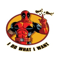 A Marvel Men's Deadpool grafikus póló azt csinálja, amit akarok, S-3XL méretű, férfi pólók